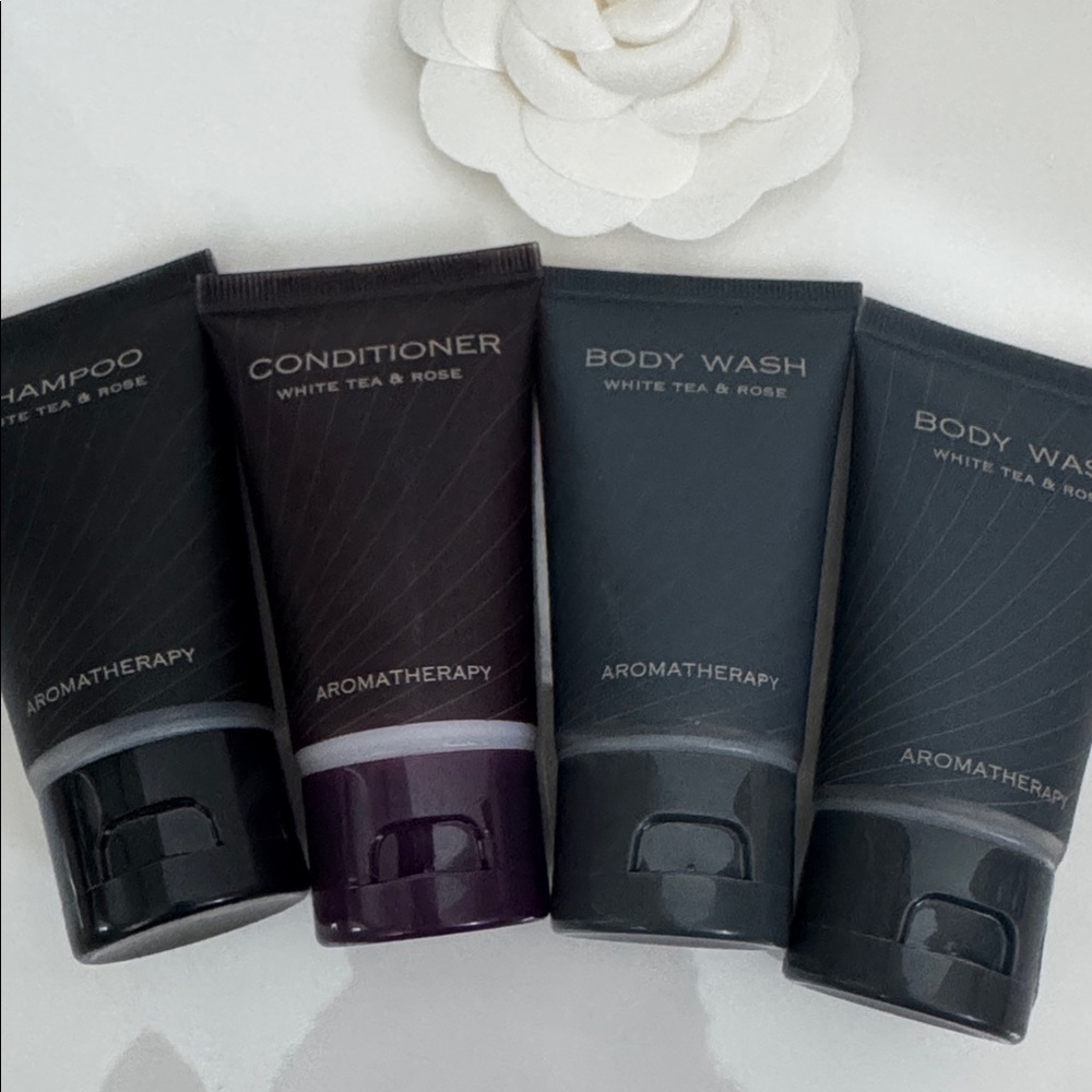 Aromatherapy White Tea & Rose travel size toiletries brand new sealed BNIP